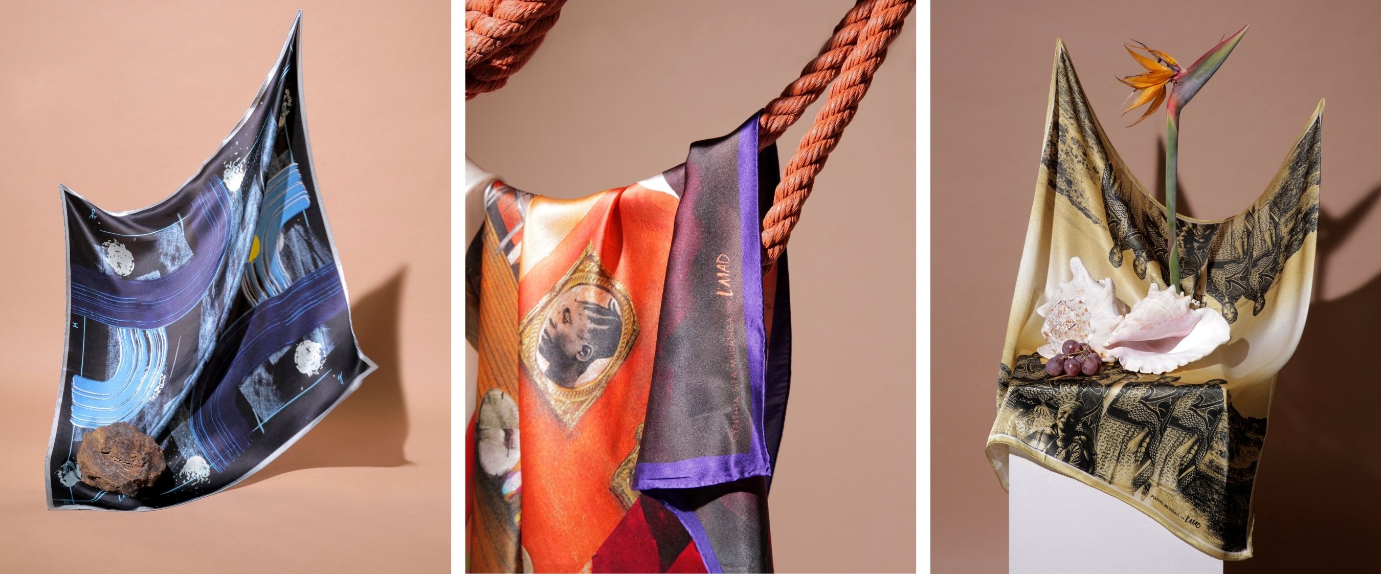 Made it to the life raft | Limited-edition silk scarves & accompanying NFT by South African artists