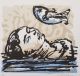 William Kentridge-Female Head & Fish