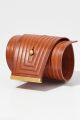 Xavier Clarisse-Linear wrap tan bangle